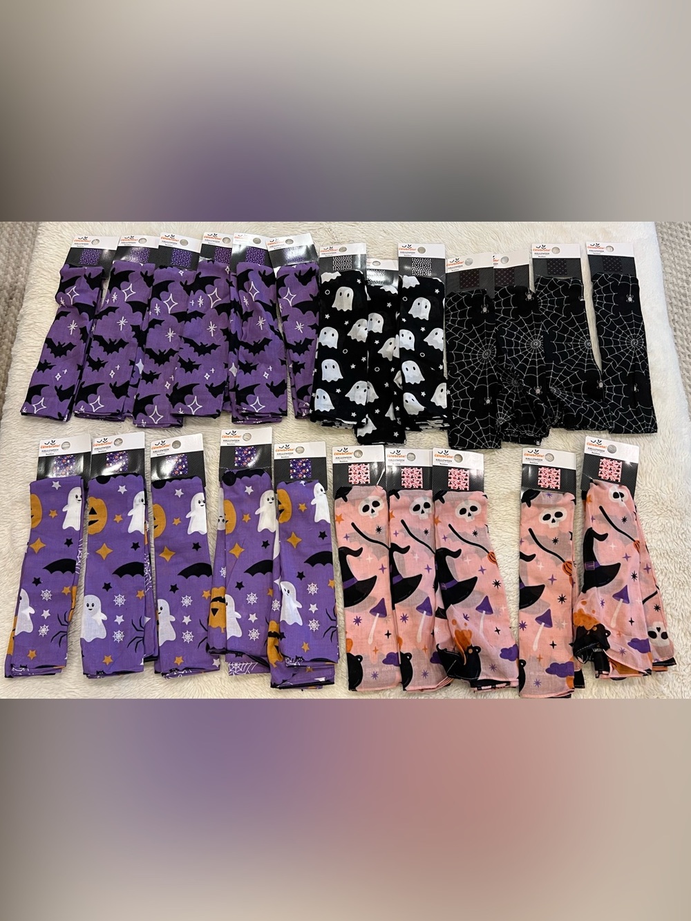 23 Halloween themed bandana spider ghost bat pumpkin witch skull